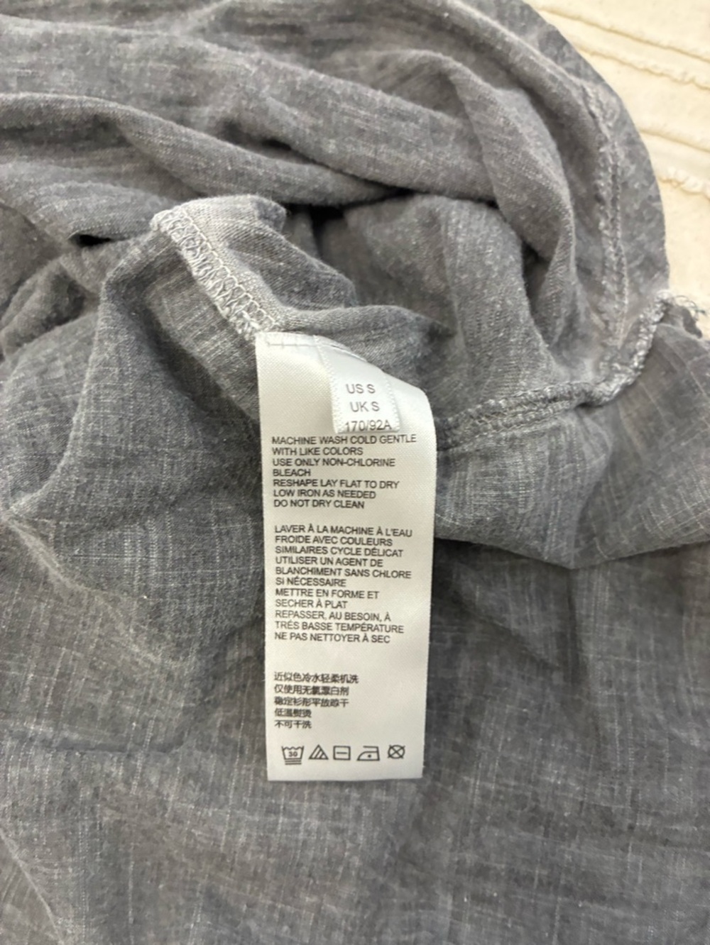 Pilcro Women's Gray Short-Sleeve Tee. Size small. Boho loose fit cotton - Picture 9 of 13